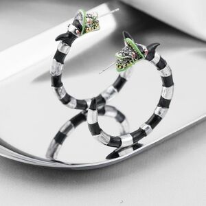 NWOT Beetlejuice sandworm hoop earrings